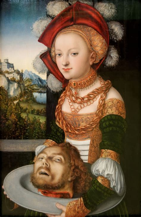 Salome With The Head Of John The Baptist 1530 57×87 Cm By Lucas