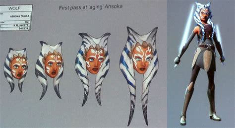 Ahsoka Tano Age Progression Notice The Movements Of Her Facial Markings And The Length Of Her