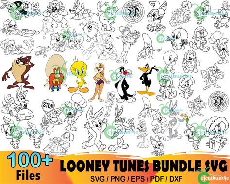 100 Looney Tunes Bundle Svg Looney Tunes Svg Baby Looney Svg
