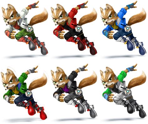 Fox Ssb4 Recolors By Shadowgarion On Deviantart
