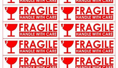 Printable Fragile Labels - FREE DOWNLOAD - Aashe