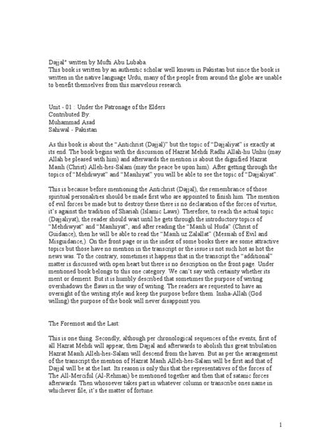 Dajjal Pdf Zionism Sahabah