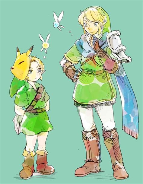 Link And Young Link Legend Of Zelda Legend Of Zelda Breath Legend