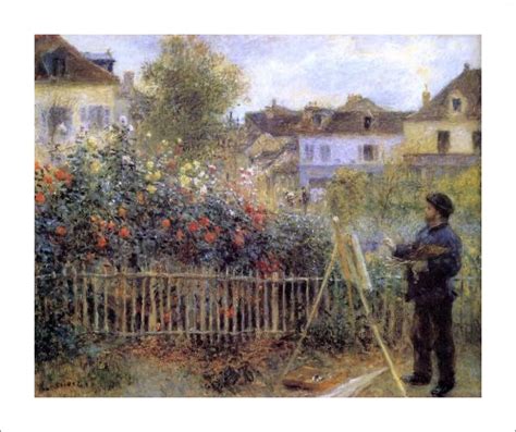 Printoyster Claude Monet Painting In His Garden At Argenteuil