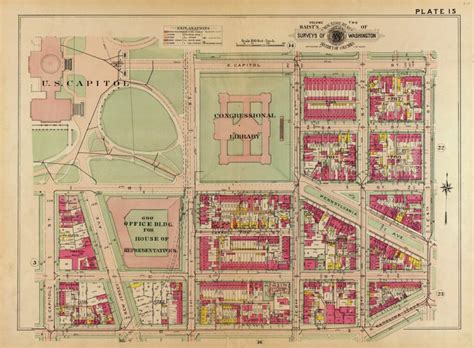 The construction of the capitol began in 1793 and the original building was completed in 1826. Cool 1909 Map of Capitol Building and Southeast - Ghosts of DC