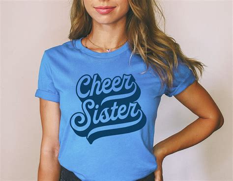 Cheer Sister Svg Cheer Sister Cut File Team Spirit Shirts Dxf Eps Png Cheerleader Retro