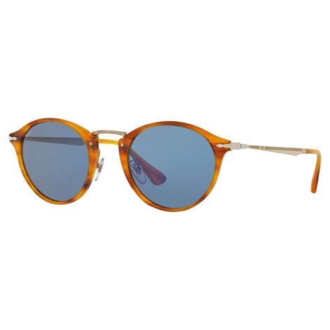 Persol Po3166s Calligrapher Edition Oval Sunglasses Havana Blue At John Lewis And Partners