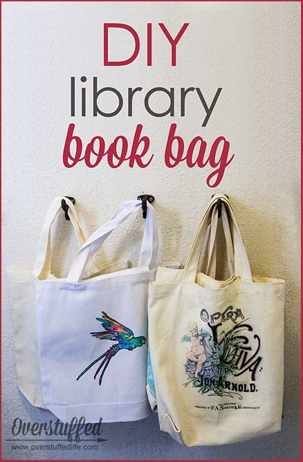 Easy Diy Library Book Bag Overstuffed