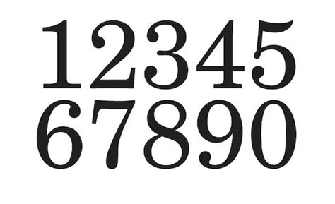 Stencil Font Numbers