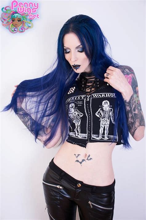 Razorcandi Wearing Our Midnight Blue Half Wig Heatresistant Perfect