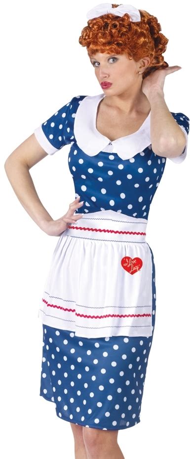 Womens I Love Lucy Lucille Ball Halloween Fancy Dress Costume 6 10