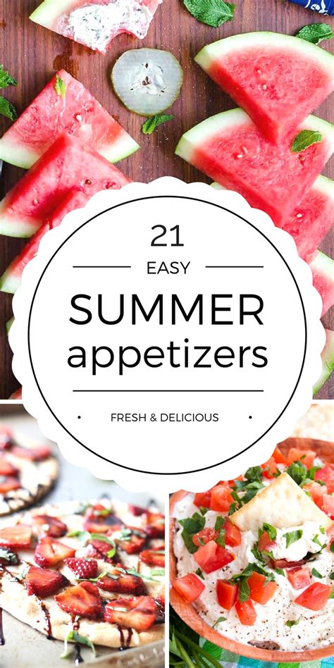 Easy Summer Appetizers | Appetizer Recipes for Summer