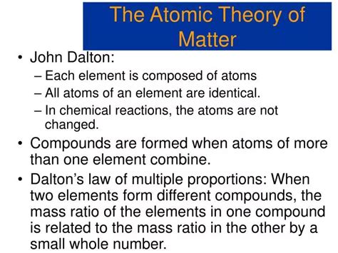 Ppt The Atomic Theory Of Matter Powerpoint Presentation Free