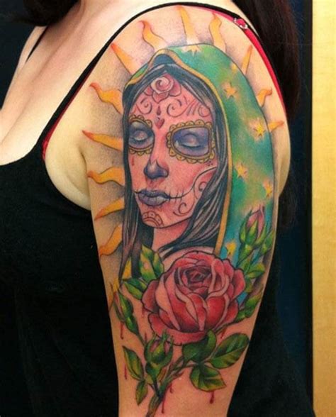 Day Of The Dead Tattoos Best Day Of The Dead Girl Tattoos Ideas
