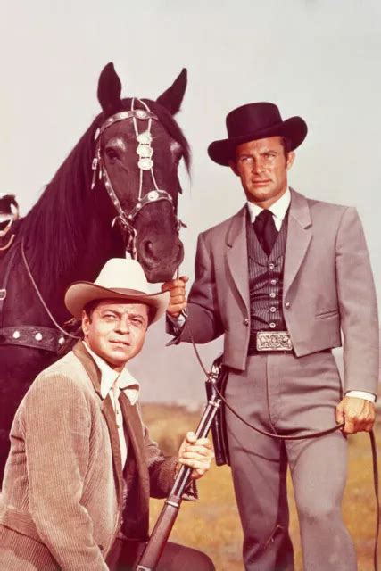 The Wild Wild West Robert Conrad Ross Martin With Horse Color 8x10