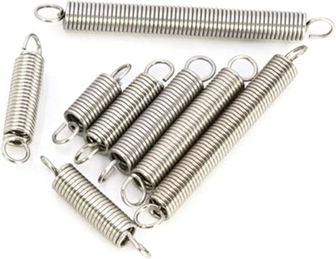 10pcs Dual Hook Small Tension Spring 304 Stainless Steel Extension