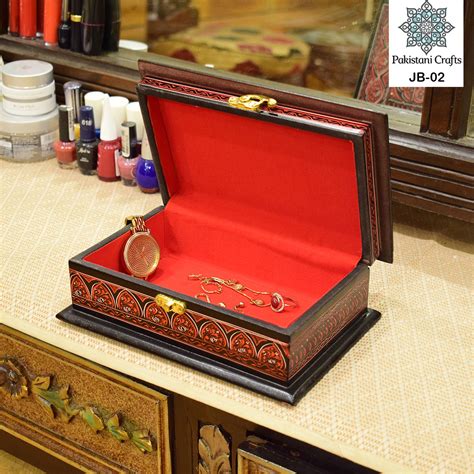 Beautiful Jewelry Box Hande Made Wooden Lacquer Art - JB-02 | Pakistani