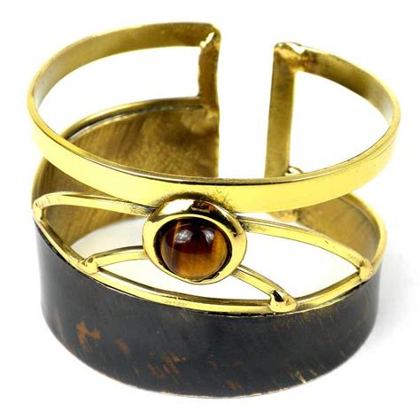 Shop Handmade Suspended Tiger Eye Brass Cuff South Africa On Sale