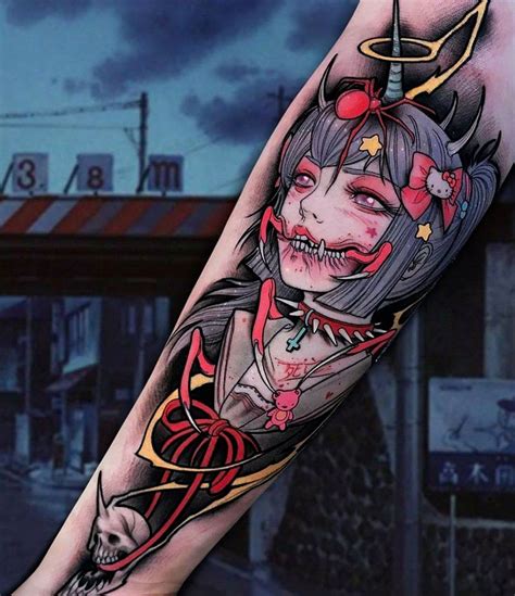 Cartoon Tattoo Sleeve Anime Tattoos Cool Tattoos Sleeve Tattoos