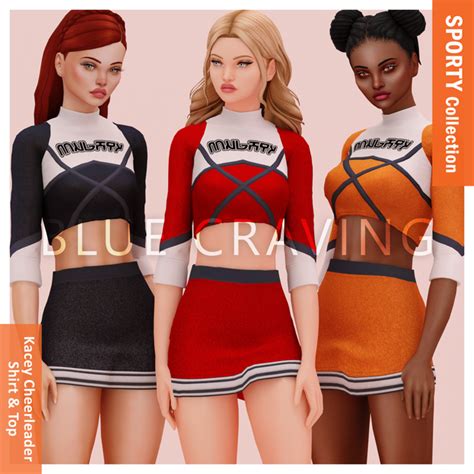 Blue Craving Patreon Cheerleading Outfits Sims 4 Dresses Sims 4