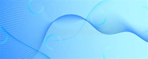 Blue Gradient Background 3d Fluid Lines Banner Stock Vector