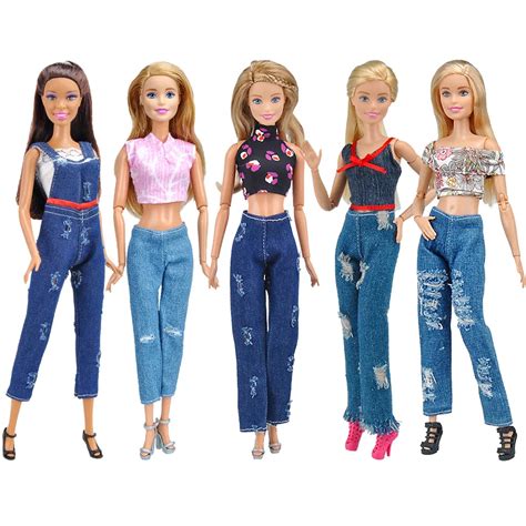 Fashion Summer Casual Wear For Barbie Doll Clothes Accessories Play House Dressing Up Costume