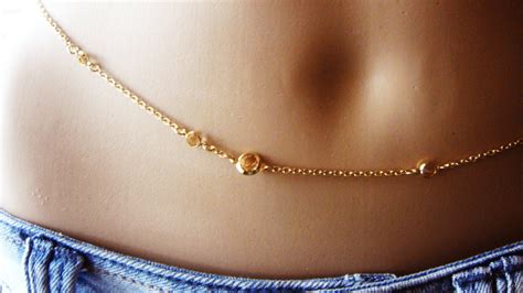 Sana Belly Chain K Gold Plated Belly Chain Body Jewelry Etsy