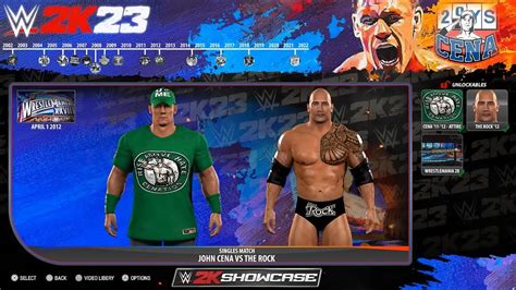 WWE 2K23 John Cena Showcase ALL 14 Matches YouTube