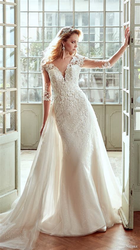 If you live in an incredibly hot destination, you may want to opt for you can buy long sleeve dresses from your local bridal boutique or online. Nicole 2017 Wedding Dresses | Wedding Inspirasi