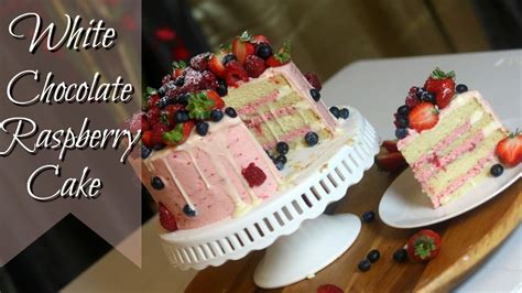 Placed the other, pre made homemade ice cream. WHITE CHOCOLATE RASPBERRY CAKE RECIPE || Janie's Sweets ...