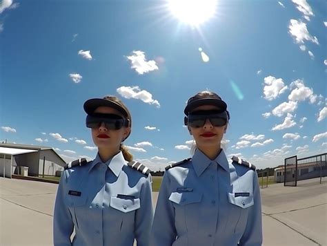 premium photo photo of female pilots in uniforms with aviation maps and headsets sk world