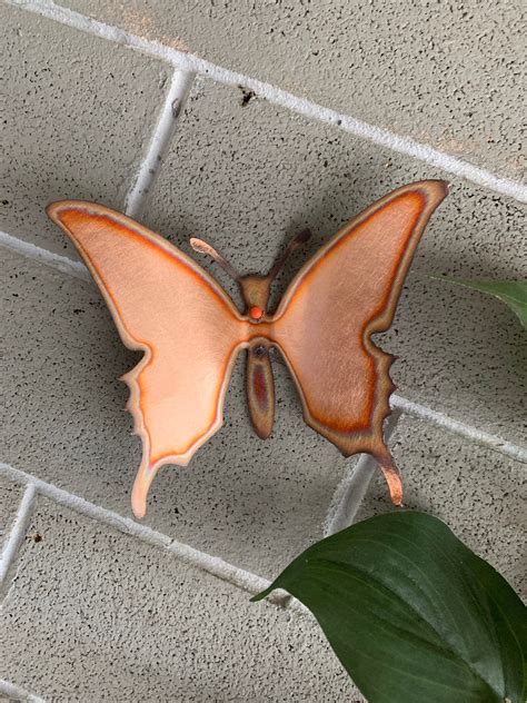 Free Shipping Copper Butterflies Set Of 3 Butterflies Wall Art