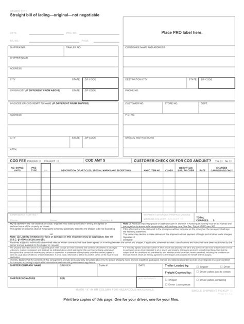 Bill of lading is a generic name of a transport document, which is used when goods are carried out via sea shipments. Yrc Trucking Bill Of Lading - Fill Online, Printable ...