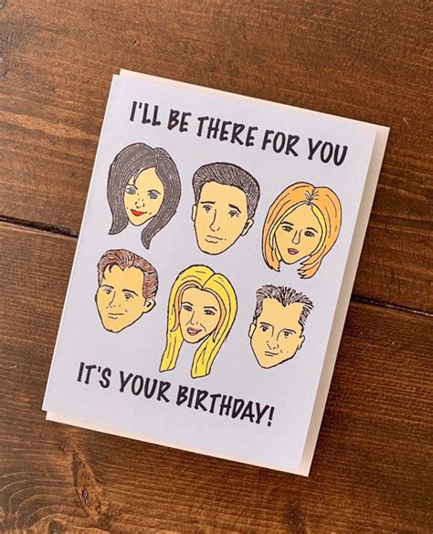 Friends Tv Show Birthday Card Handmade A2 90s Monica Ross Etsy