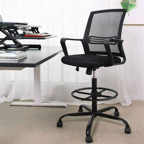 Smugchair Tall Black Adjustable Drafting Chair W Footrest Affordable