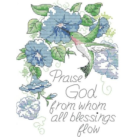 Diy Praise God Cross Stitch Kits 14ct Stamped Embroidery Craft
