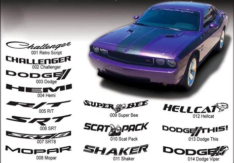 dodge challenger 42 inch wide windshield banner srt hemi mopar hellcat calcomanias dodge