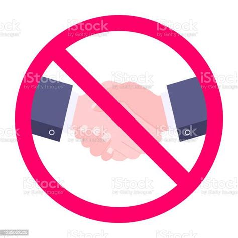 No Handshake Icon Sign Stock Illustration Download Image Now