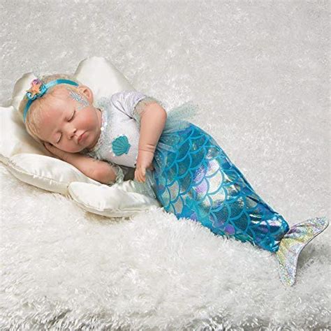 Paradise Galleries Mystic Mermaid Doll Blonde Mohair And Actual Tail W Doll Armature 4 Piece Set