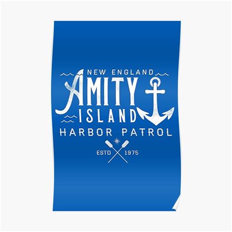 Amity Island Shark Harbor Patrol Poster For Sale By Nemons Redbubble