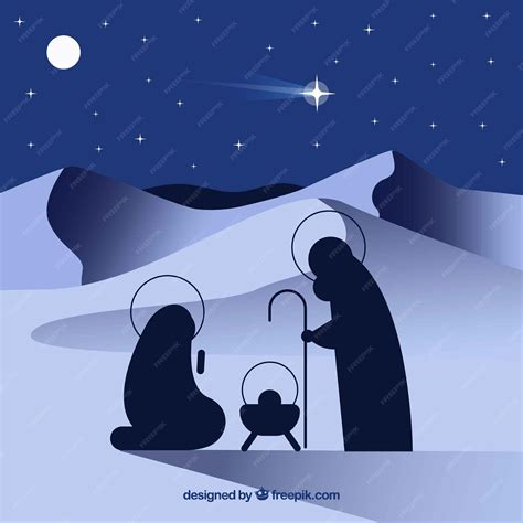 Free Vector Cute Nativity Scene