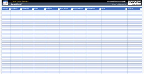 Start with your current and past customers. Excel Contact List Template | CRM Database Template