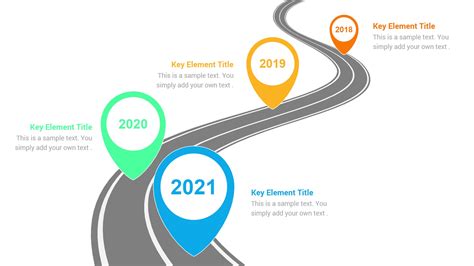 Timeline Roadmap With Milestones Powerpoint Template Template