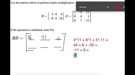 Multiply Two Matrices 2x3 And 3x3 Youtube