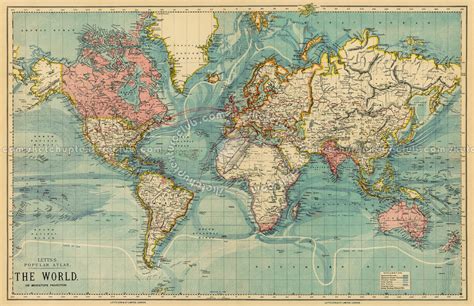 Vintage World Maps Textures