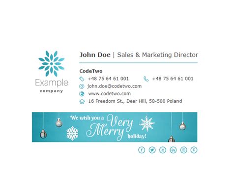 Free Holiday Email Signature Template Printable Templates