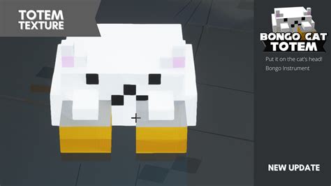 Bongo Cat Totem Minecraft Texture Pack