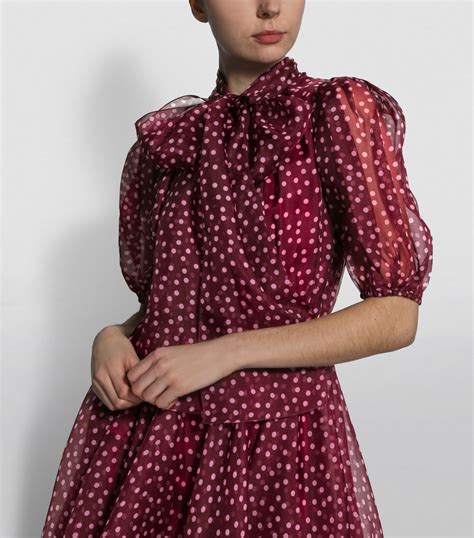 Dolce And Gabbana Silk Polka Dot Mini Dress Harrods Uk