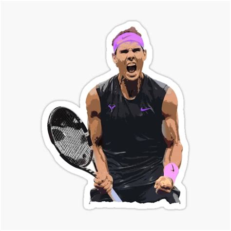 Rafa Nadal Tennis Player Illustration Vector Sticker For Sale By