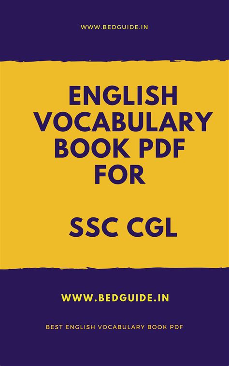 Best Books To Improve English Vocabulary Pdf For Ssc Cgl Free Download